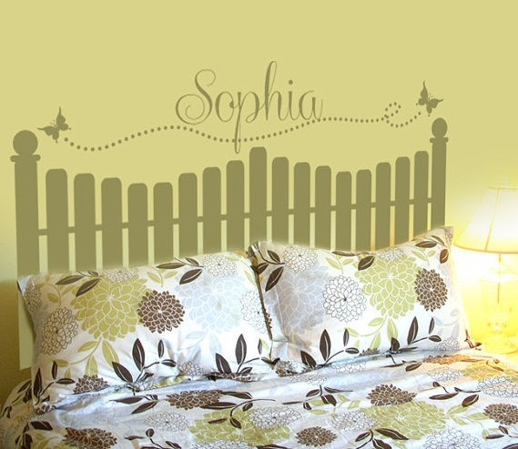 Headboard Decal Vinyl Wall Decal Queen Full Twin Size Bed Wooden Slate Fence Decals Home Wall Sticke On Luulla